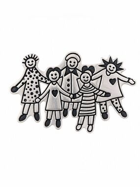 EFS Taxco Sterling Silver 925 Brooch Vintage Pin Family or Children